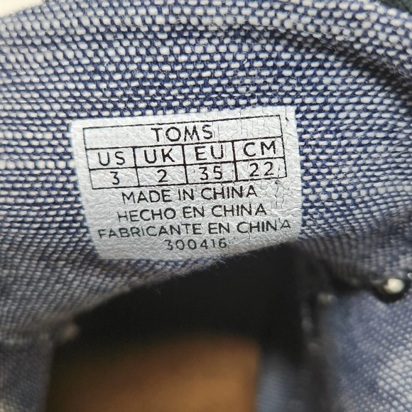 Toms Youth Desert Wedge Ankle Bootie Girls Size 3 Black Suede Lace Up Round Toe - Picture 5 of 9